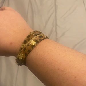 Tory Burch Leopard Print Double Wrap Bracelet!